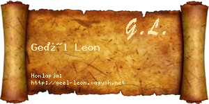 Geél Leon névjegykártya